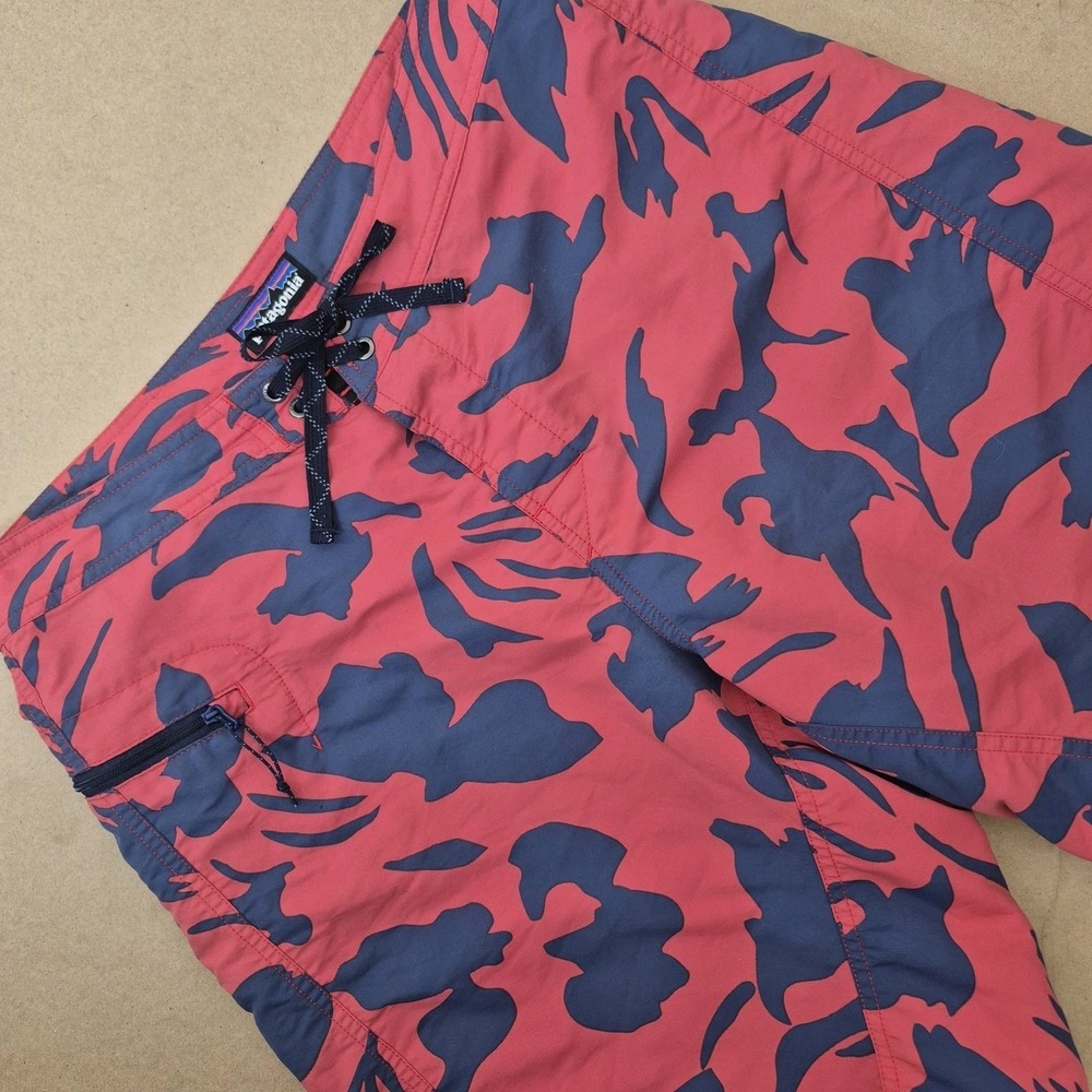 Patagonia Board‎ Shorts Mens 32 Hawaiian Floral Red Blue
